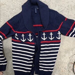 Janie and Jack Navy Anchor Sweater
